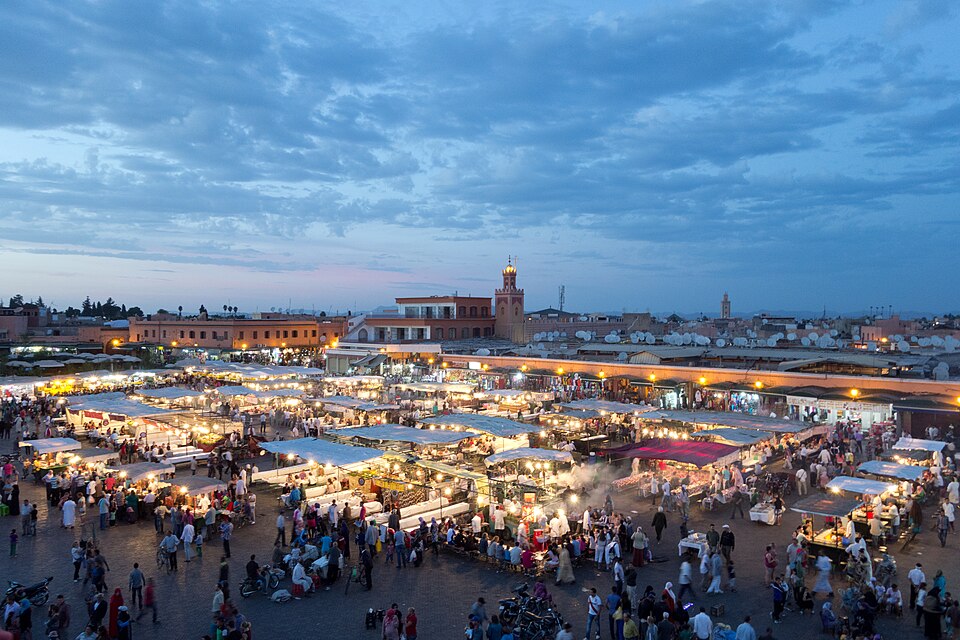 place jemaa el fna animation soir  visiter marrakech